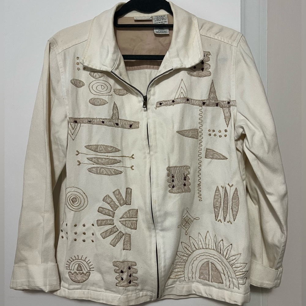 White Stag Cream Jacket with Embroidery